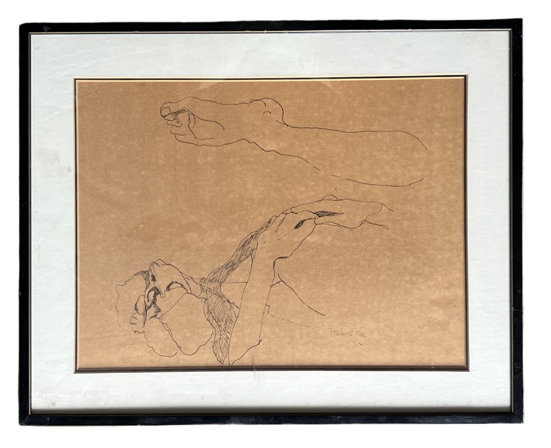 FRANK ROBBINS (1917-1994, Massachucetts) Nude: 16 x 12 in, 21 x 16 1/2 in (framed)