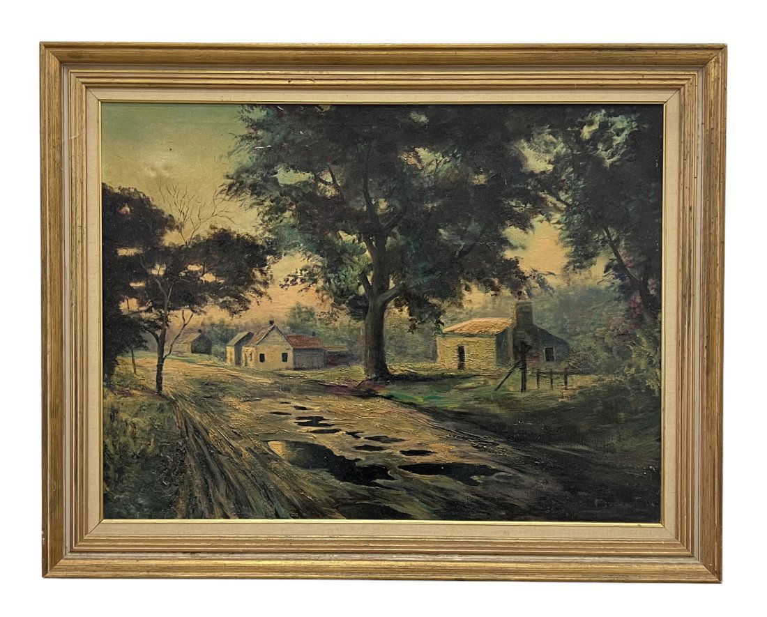 Large European School Impressionist Landscape, Illegible Signature (1 of 3)