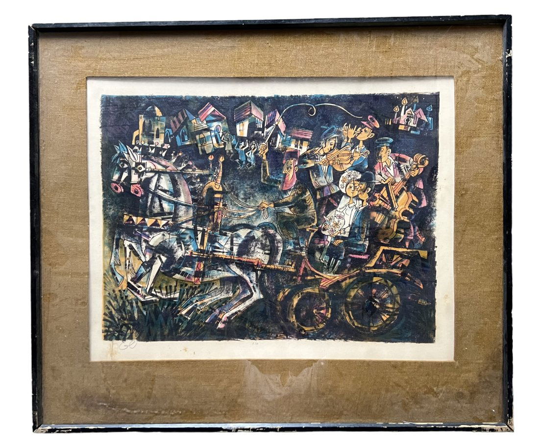 YOSSI STERN (20th c, Israeli) "The Wedding" Lithograph (1 of 1)