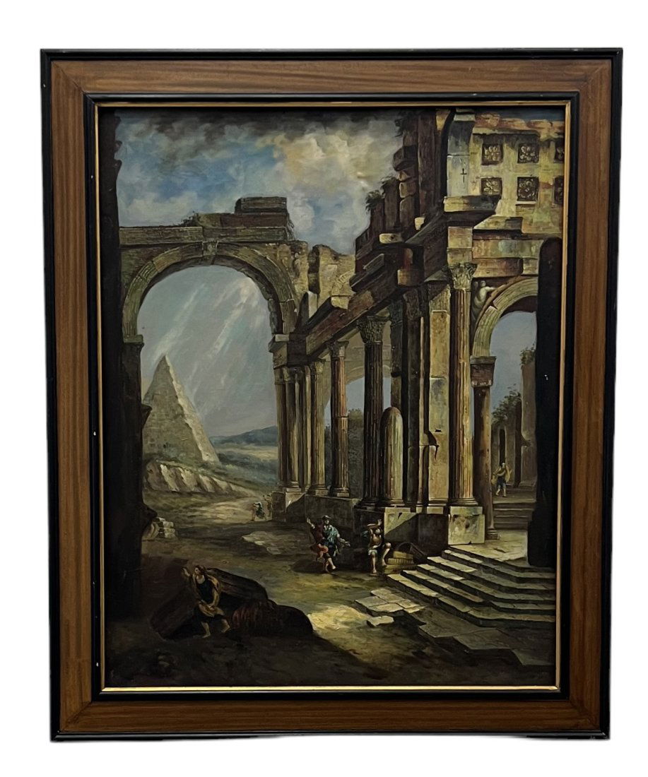 Continental Italian School Painting Of Roman Ruins (1 of 3)