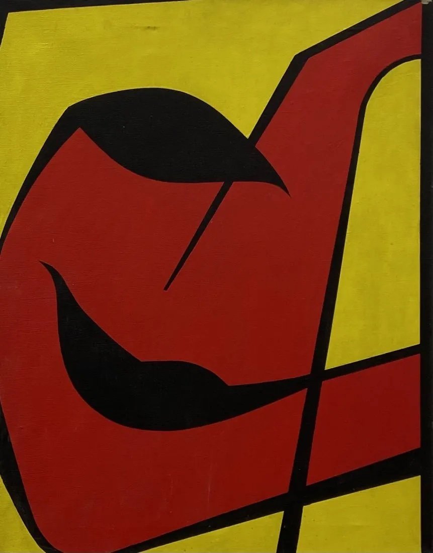 Mid-Century Modern Hard Edge Abstract (1 of 3)