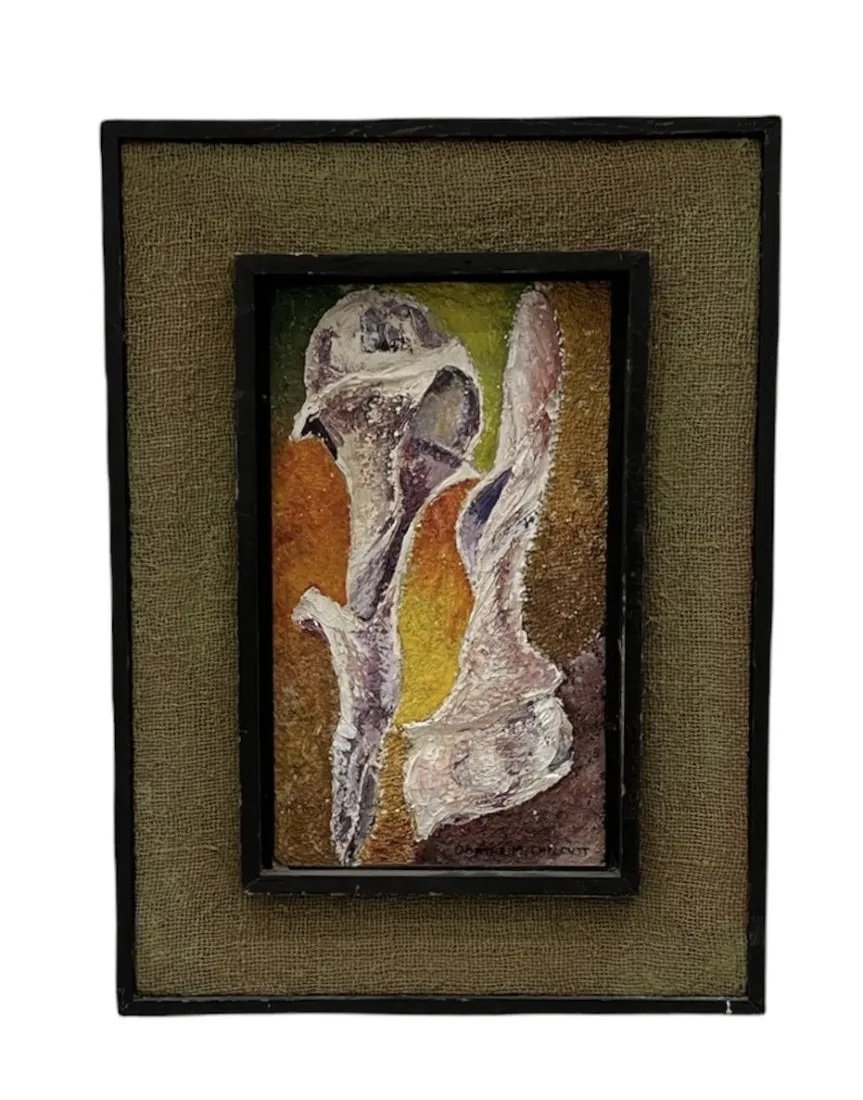 DORTHE CHILCUTT (20th c, American) Abstract: Oil on canvas 16 x 10 in, 23 x 17 in (framed)