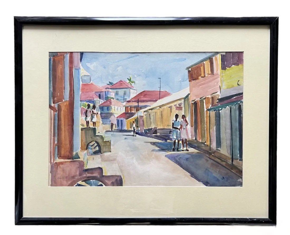 CHARLOTTE BLASS (1908-1990, American) Island Scene (1 of 3)