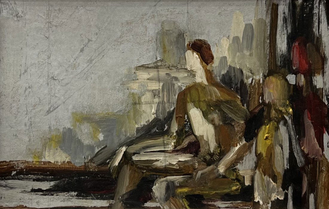 European School Impressionist Painting Of Figures, Unsigned (1 of 3)