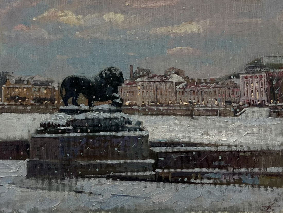 European School Impressionist Winter Landscape Signed, Unknown Artist (1 of 3)