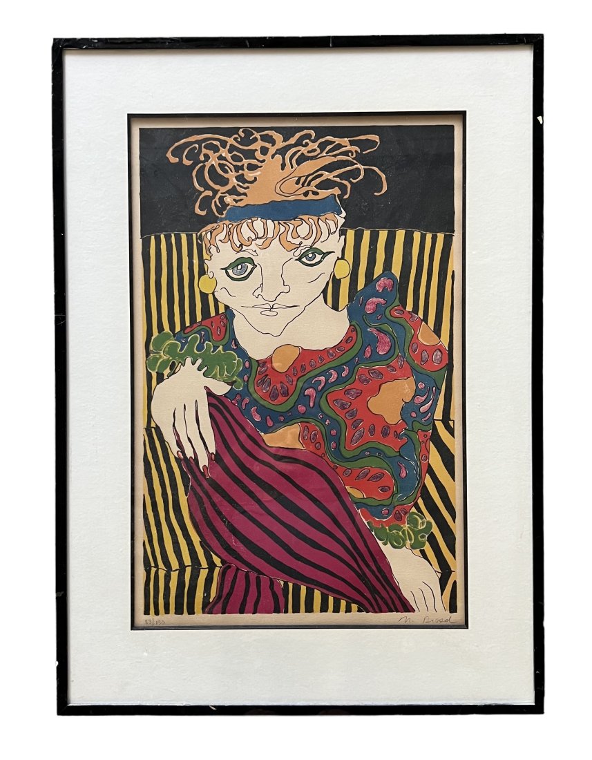 Modernist Pencil Signed Lithograph, Unknown Artist (1 of 3)