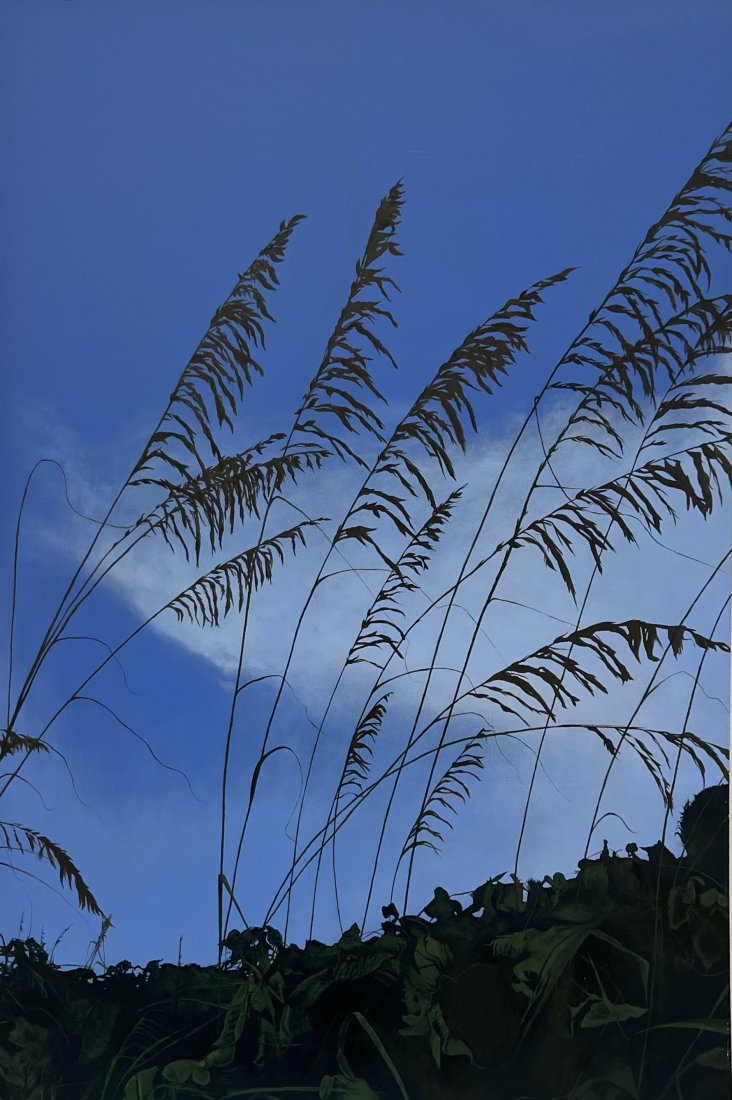 Contemporary Hyperrealist Landscape Sky Painting Signed On Back (1 of 2)