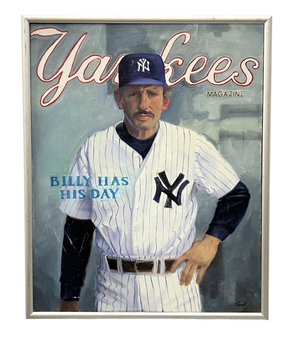 Vintage Billy Martin New York Yankees Painting (1 of 3)