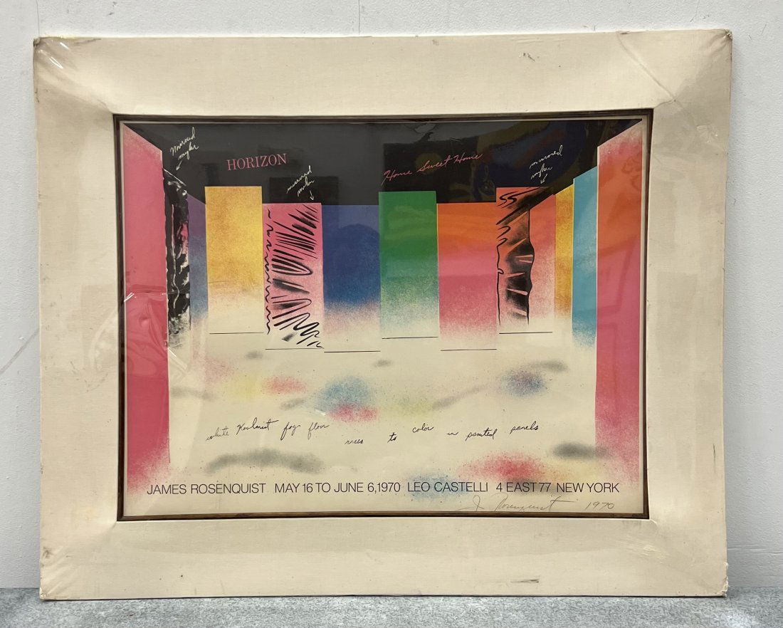JAMES ROSENQUIST Pencil Signed Exhibition Lithograph Leo Castelli (1 of 2)