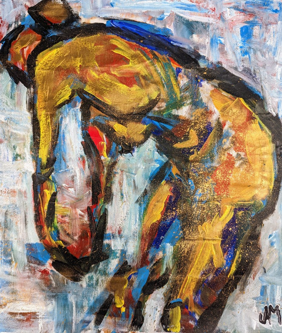 ALEXANDRA MAGNUSSON (20th c, Sweden): Oil on canvas 25 x 22 in
