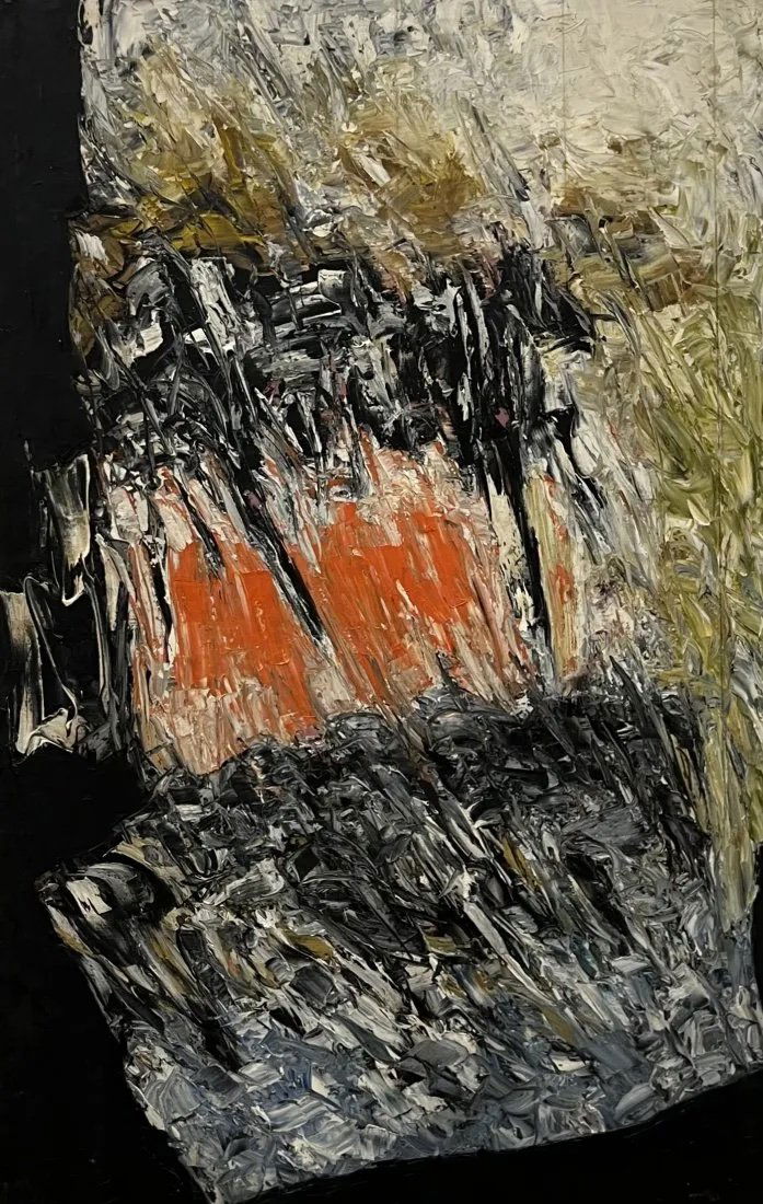 1962 Abstract Expressionist Oil Painting Signed (1 of 4)