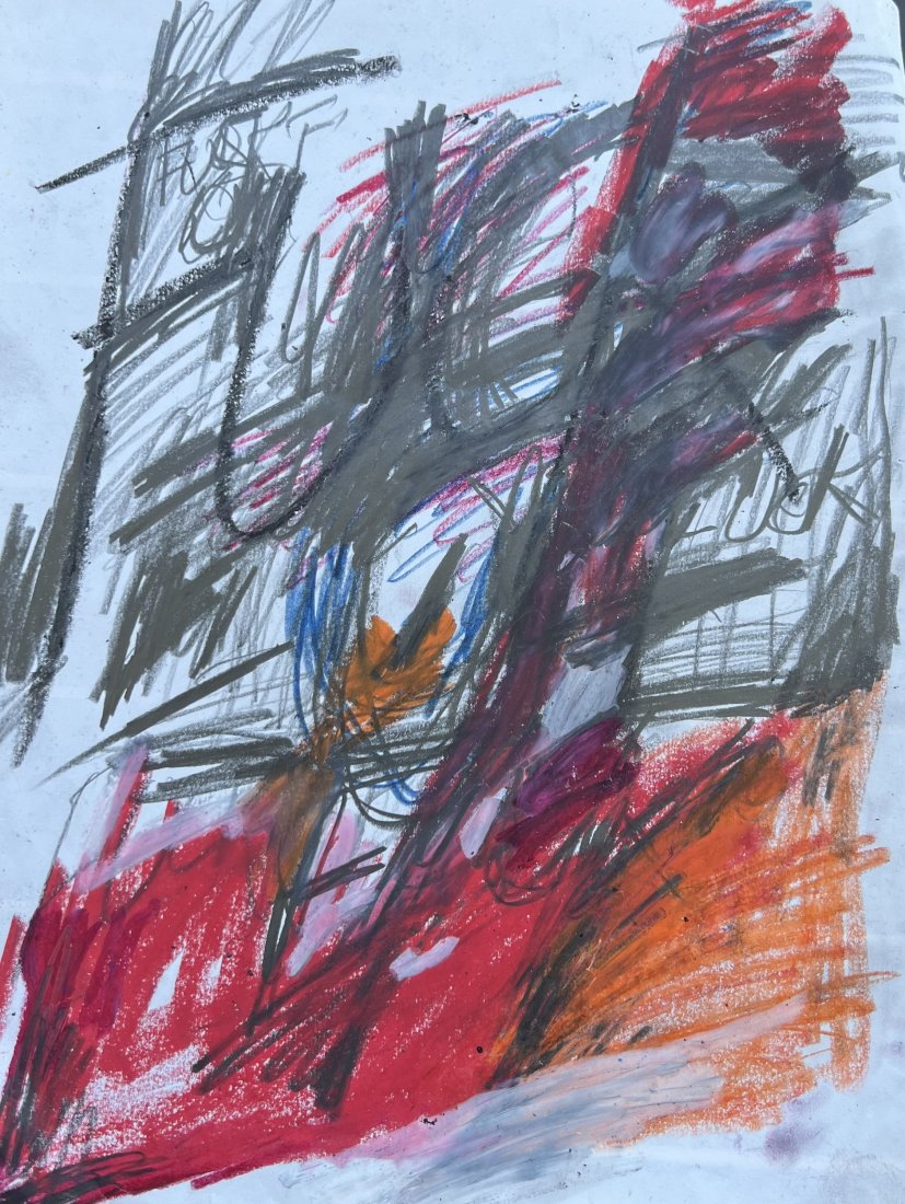 AIDA NELSON (1939-2018, Argentina) Abstract: Mixed media on paper 11 x 9 in