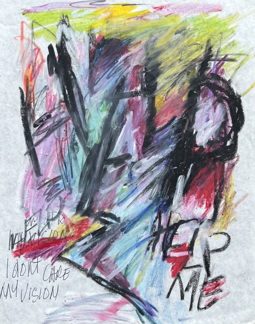 AIDA NELSON (1939-2018, Argentina) Abstract: 11 x 8 1/2 in. Pastel on paper
