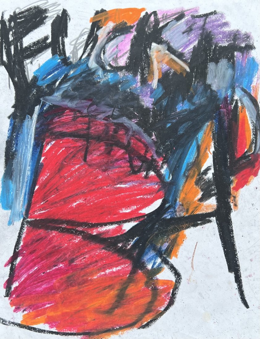 AIDA NELSON (1939-2018, Argentina) Abstract: Pastel on paper 11 x 8 1/2 in