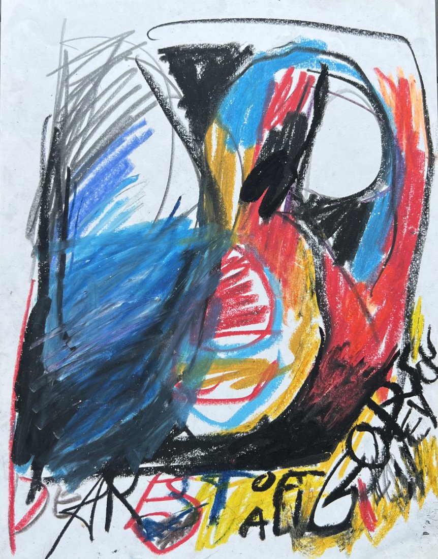 AIDA NELSON (1939-2018, Argentina) Abstract: 11 x 8 1/2 in pastel on paper