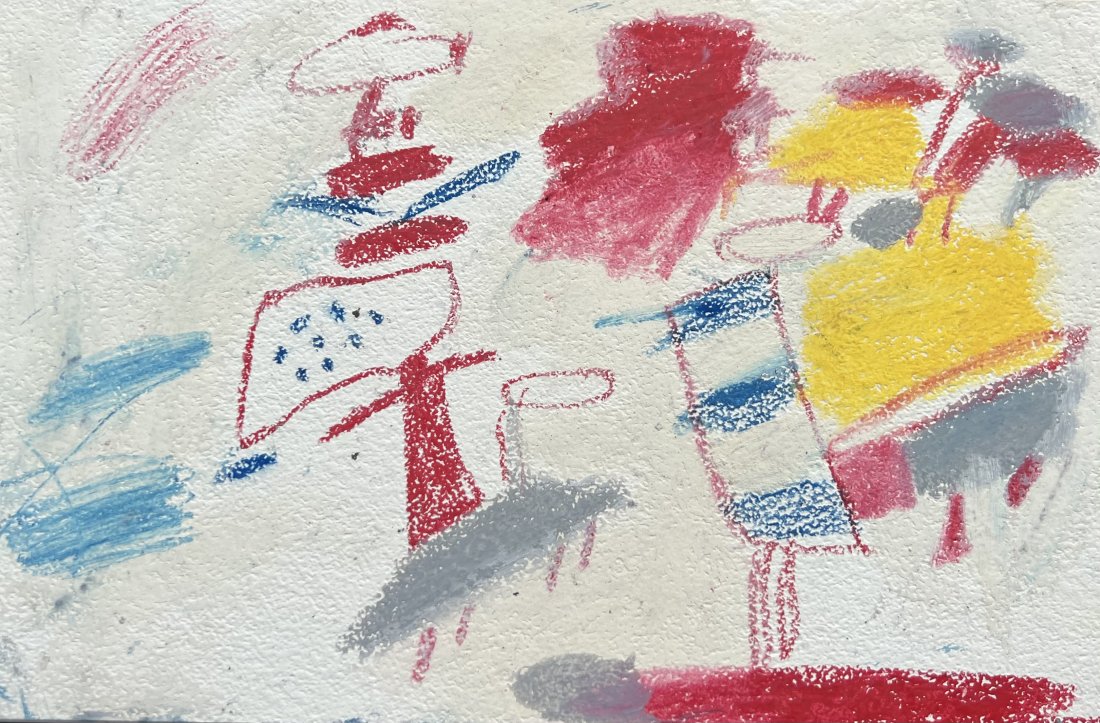 NANCY VANDENBERG LEE (20th c, American) Abstract: Pastel on cardboard 11 1/2 x 8 in