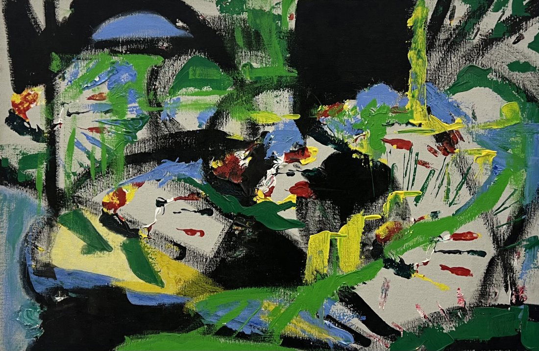 Mid-Century Modern Abstract Painting, Unknown Artist (1 of 2)