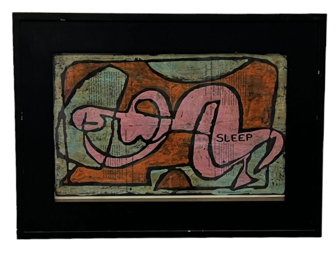 WILLIAM FREDERICKSEN (1914-2010, Norway) SLEEP Abstract 1950's (1 of 1)