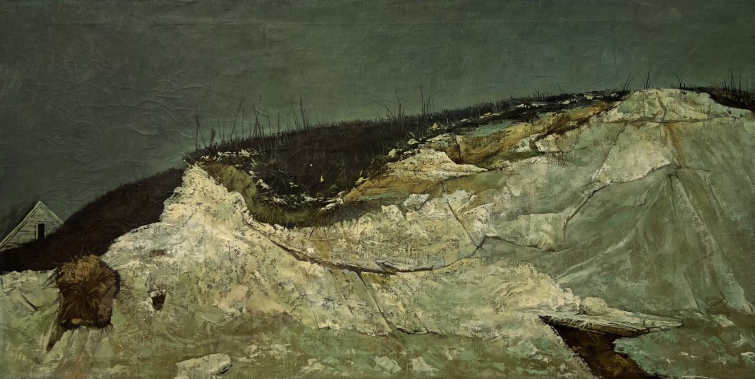 American Winter Rural Landscape Painting, Style Of Andrew Wyeth (1 of 2)