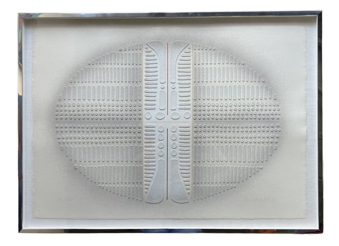 PAUL MAXWELL Limited Edition Embossed Abstract Screenprint (1 of 4)