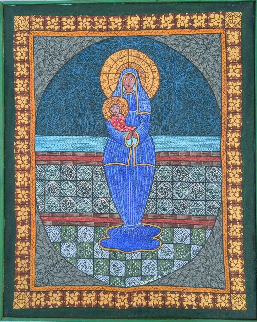 SINCILIUS ISMAEL (20th c, Haiti) Madonna & Child (1 of 1)