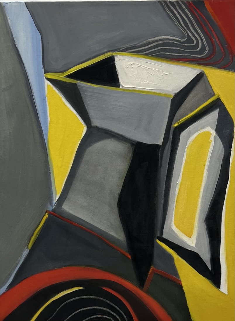MOLLY POMERANCE (20th c, American) Abstract: Oil on canvas 24 x 18 in