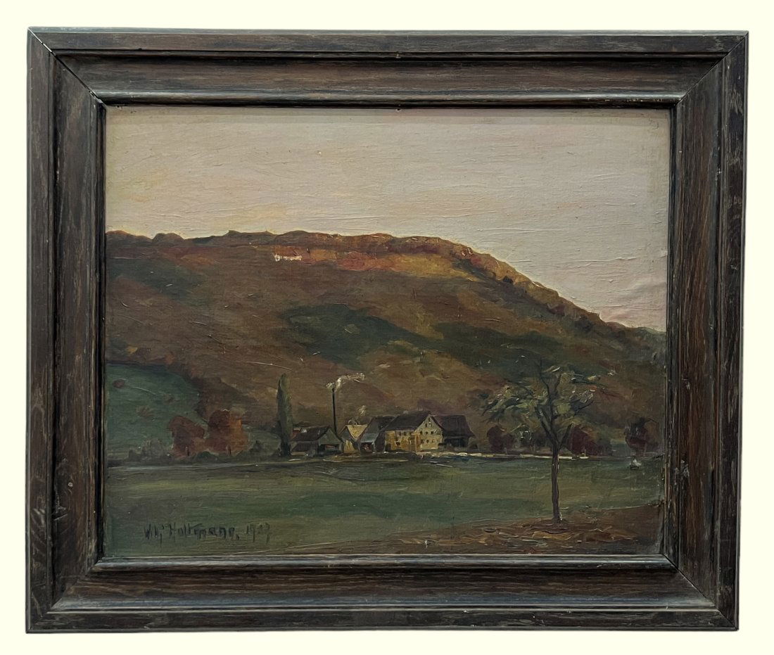 WILHELM HOFFMANN (1897-1896, German) Impressionist Landscape (1 of 3)