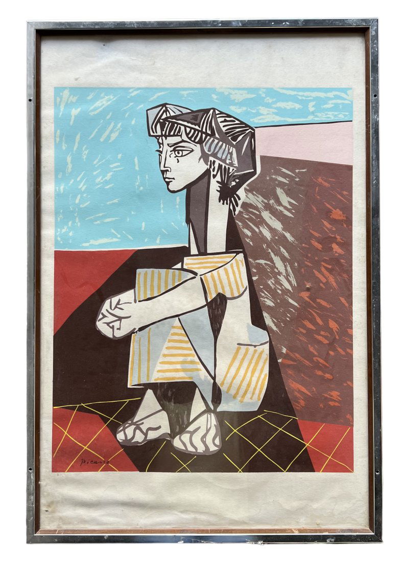 Vintage Pablo Picasso Cubist Portrait Of Jacqueline Lithograph (1 of 3)