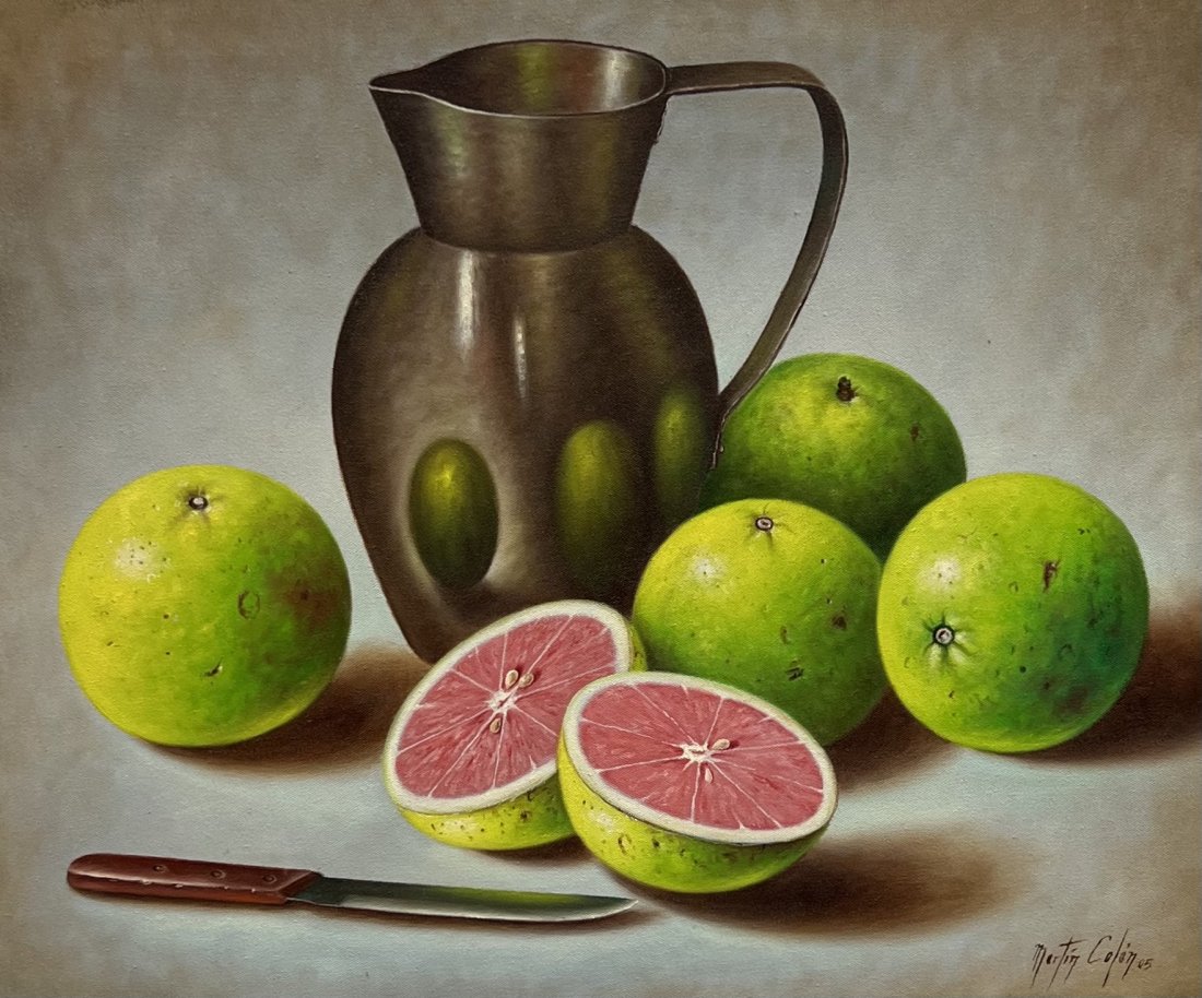 MARTIN BONIFACIO COLON (20th c, Dominican Republic) Still Life: Oil on canvas 24 x 30 in