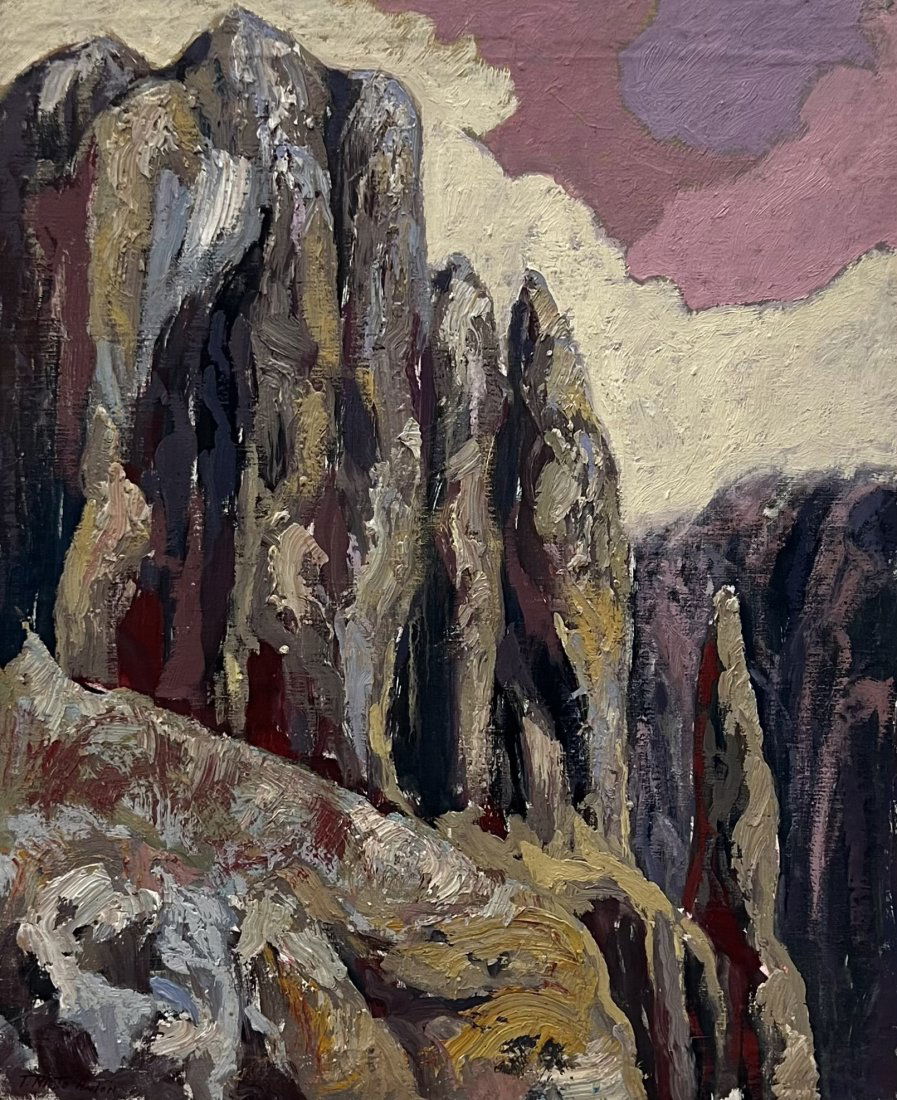 TEODORO NIETO ANTON (20th c, Spain) Cliffs (1 of 4)