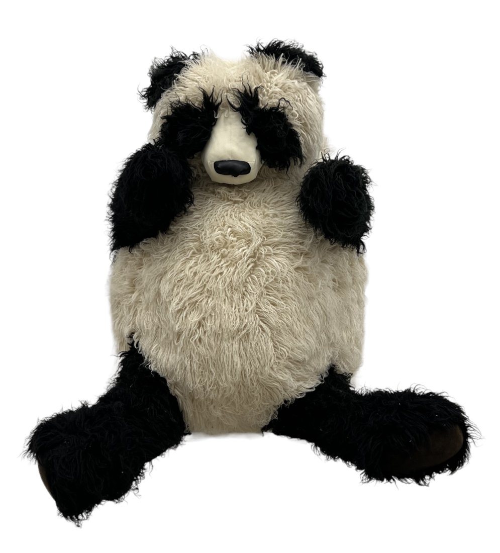 EDNA CATALDO (1937-2009, American) Large Panda Bear: 52 x 43 x 34 in