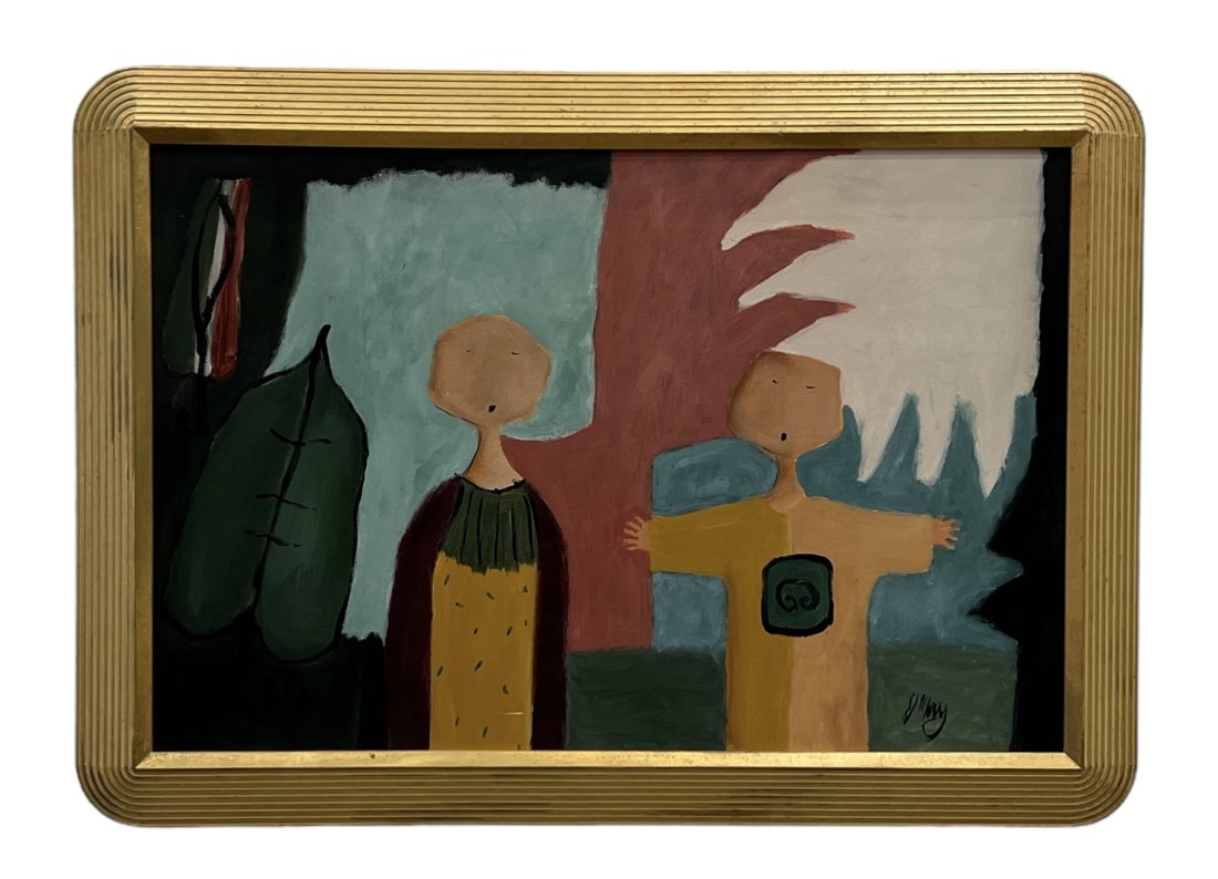 JAMES MAY (20th c, UK) Abstract w/ Figures (1 of 4)