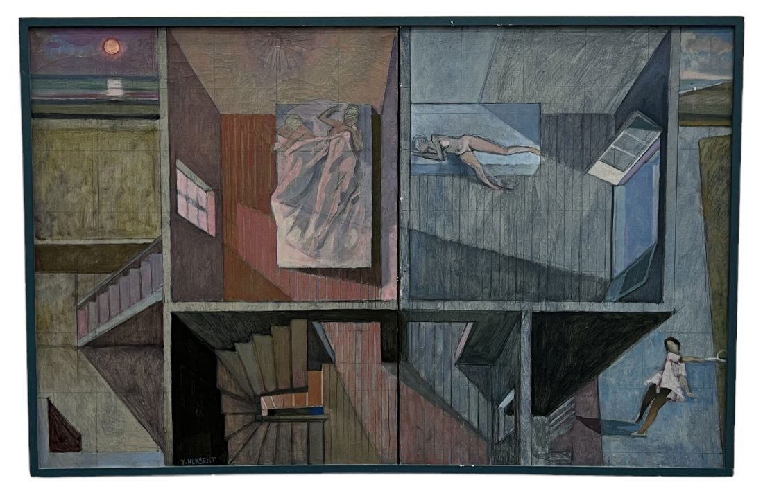 YVES HERSENT (1925-1987, French) Interior Abstract (1 of 6)