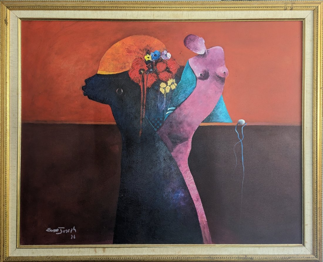 ERNST JOSEPH (20th c, Haitian) Abstract (1 of 3)
