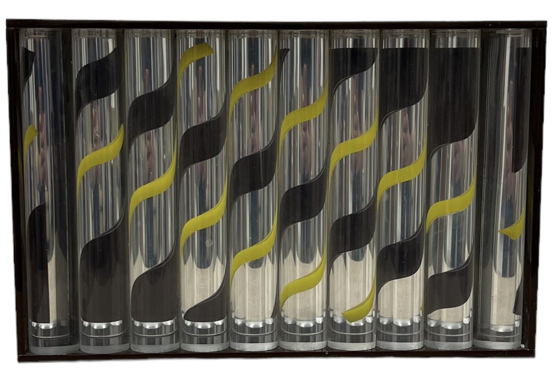 Mid-Century Modern Op Art Lucite Sculpture, Unknown Artist (1 of 5)
