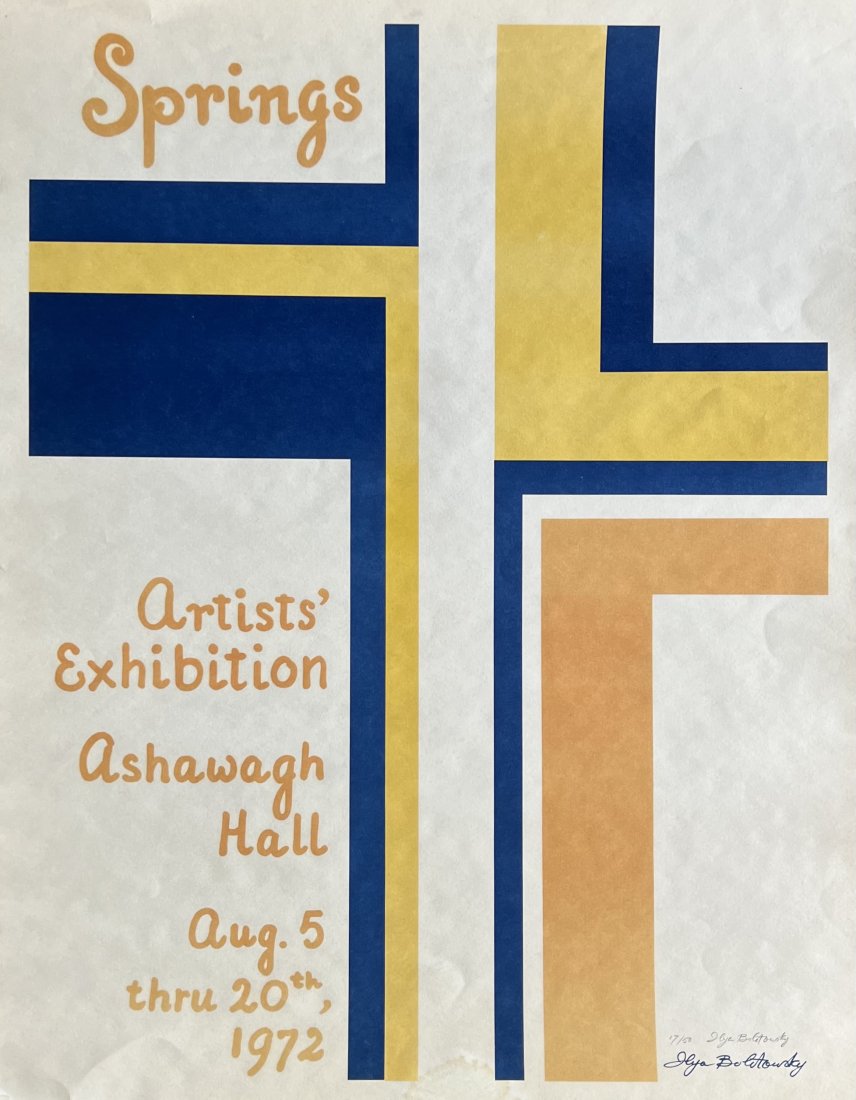 August 1972 by Ilya Bolotowsky Pencil Signed Lithograph (1 of 2)