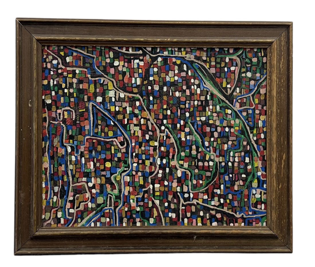 Mid-Century Modern Abstract Painting, Unknown Artist (1 of 2)