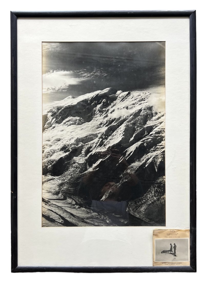 ALBERT H JACKMAN Mt Wood St Elias Mountains Yukon Territory Photograph 1941: Walter A Wood & Anderson Blakewell First Acsent 1941 28.5 x 19 in, 40.5 x 28.5 in (framed)