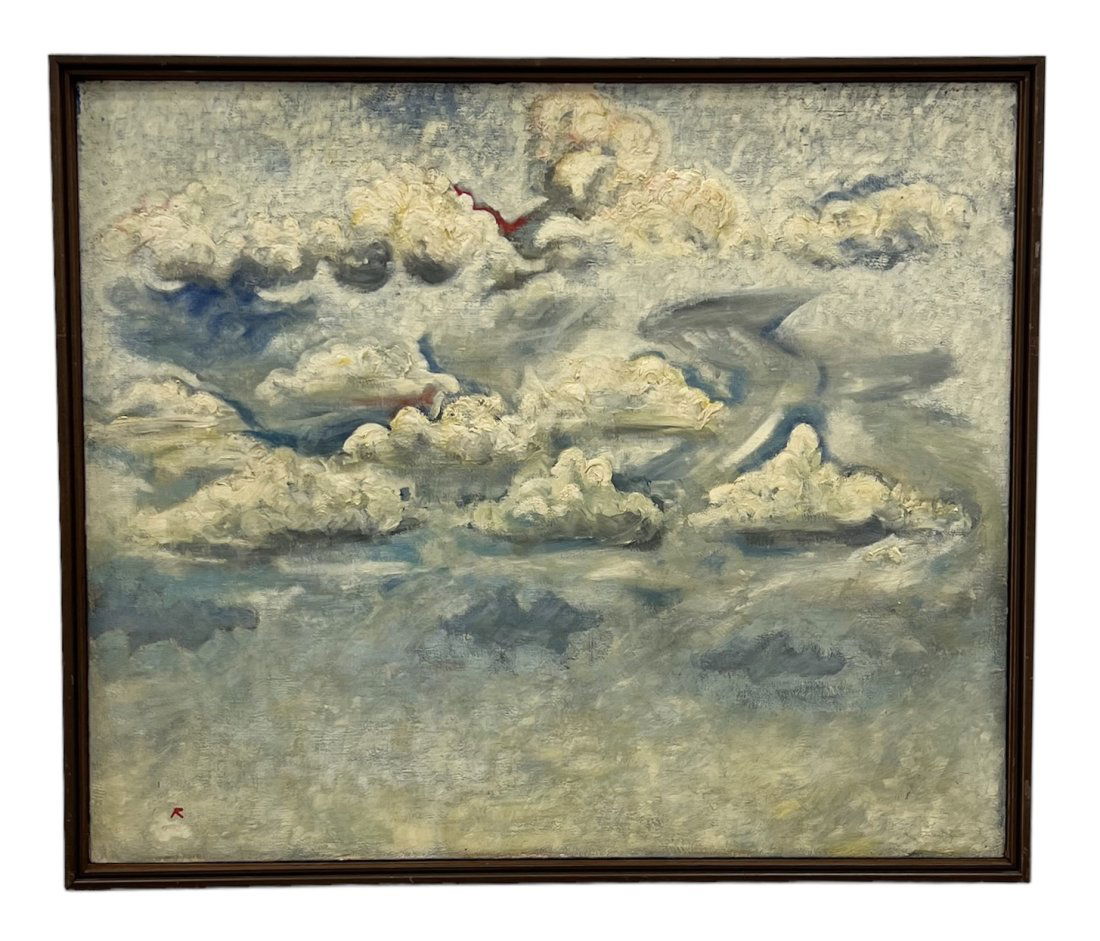 1930's German Modernist Cumulus Abstract, Signed (1 of 5)