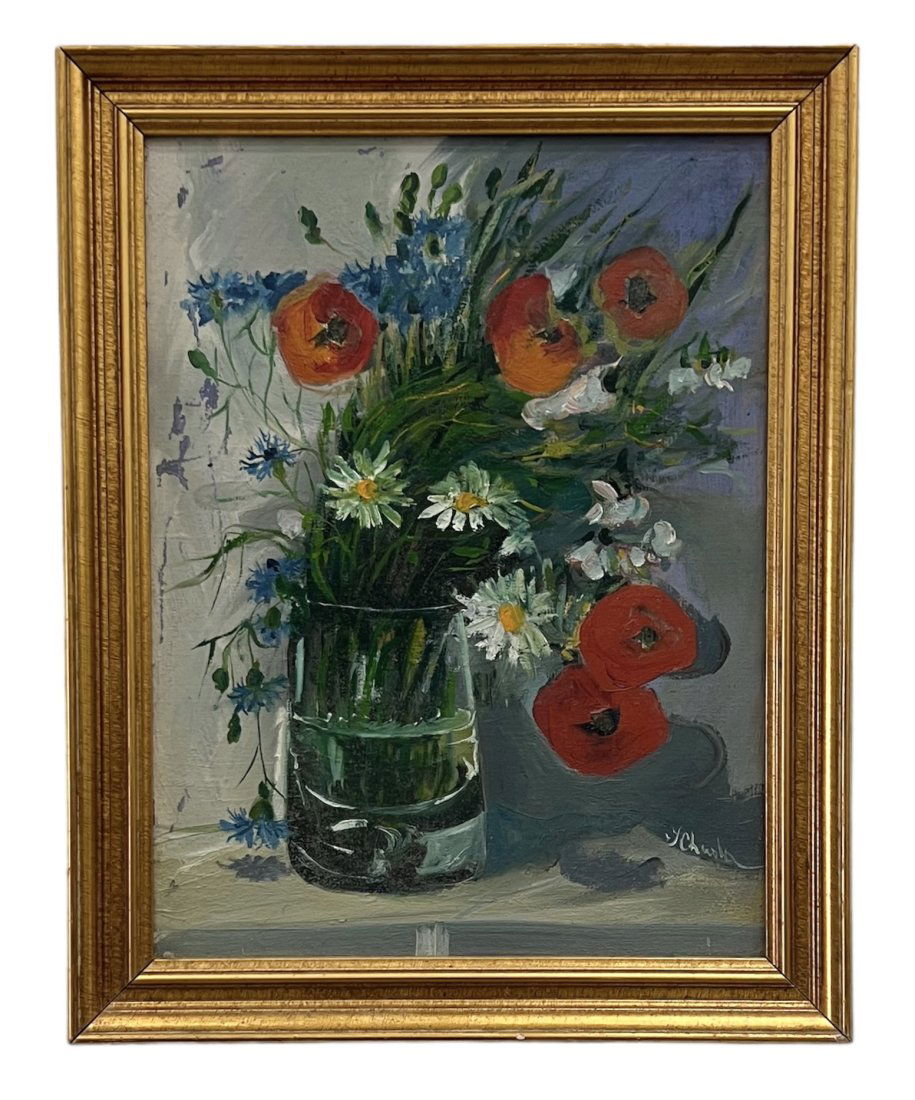 Vintage Polish Still Life Painting Signed By Unknown Artist (1 of 4)