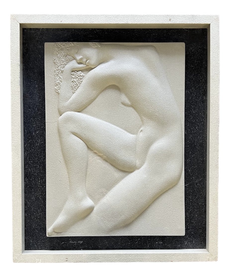 DOROTHY WOLF (1921-2008, American) Resin Nude Sculpture, Chicago Artist: 37.5 x 31.5 x 3.5 in
