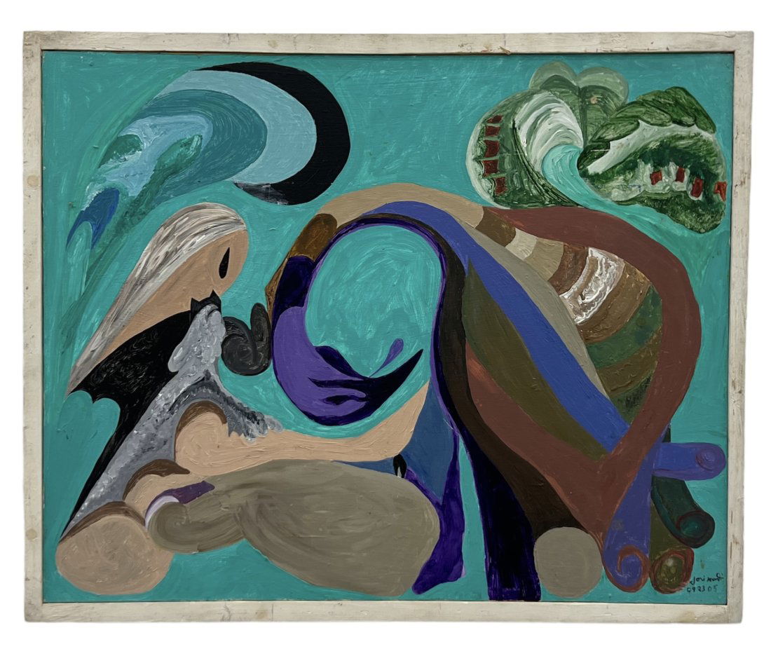 JOSE MARTI (20th c, Latin American) Constructivist Swan Abstract (1 of 3)