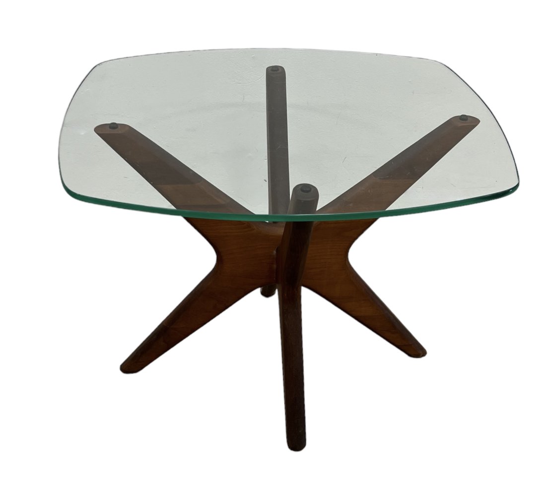 Mid-Century Modern Adrian Pearsall Walnut & Glass Jacks Side Table (1 of 1)