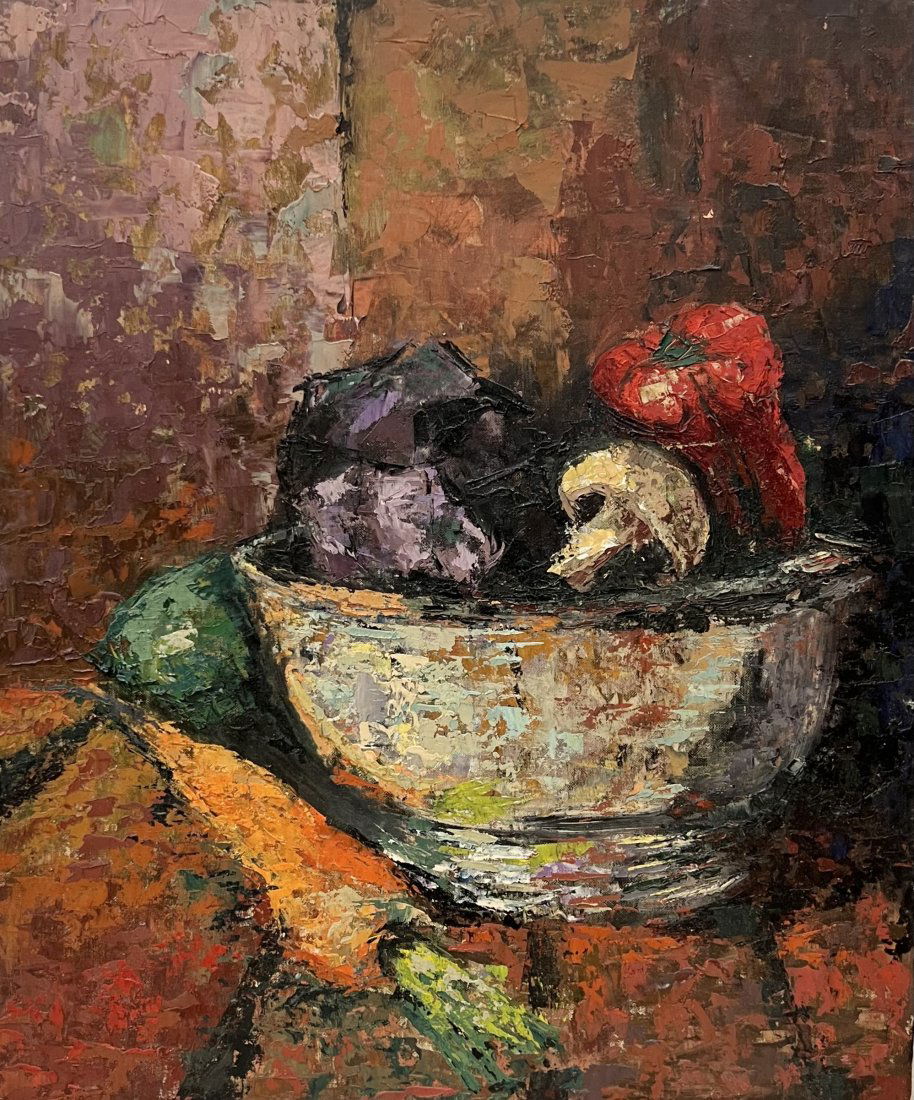 1940's Modernist Still Life Of Vegetables (1 of 2)