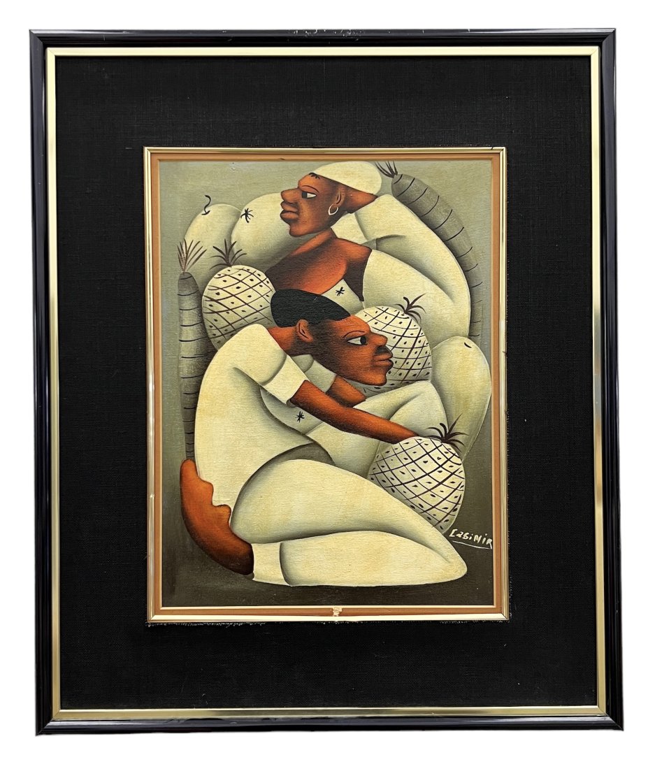 LAURENT CASIMIR (1928-1990, Haiti): Oil on canvas 24 x 20 in framed
