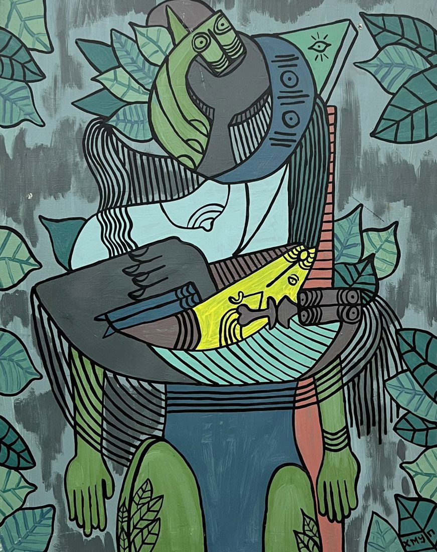 Constructivist Abstract Painting Unknown Artist (1 of 3)