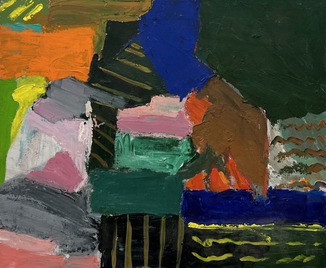 Vintage Abstract Expressionist Painting, Unsigned (1 of 2)