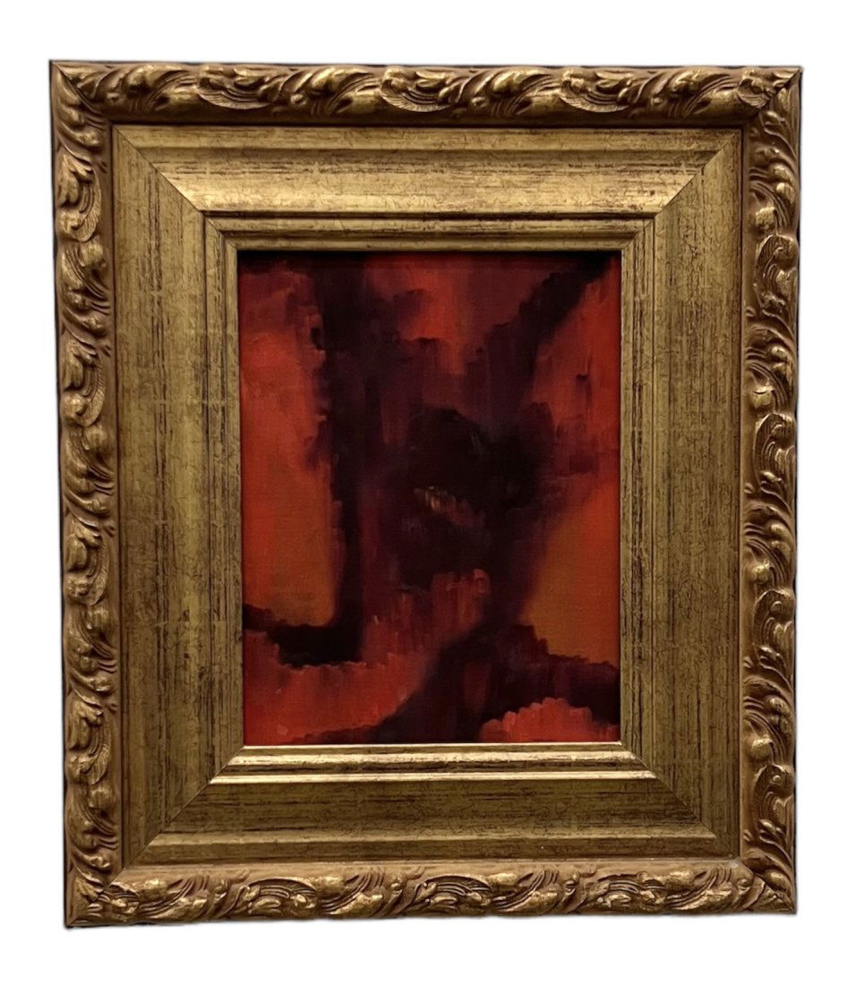 Vintage Abstract Expressionist Painting, Unsigned (1 of 2)