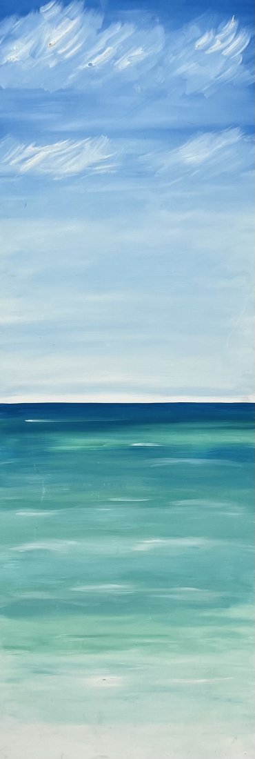 ROBERT LEEPER (20th c, American) Large Miami Beach Ocean Painting (1 of 3)