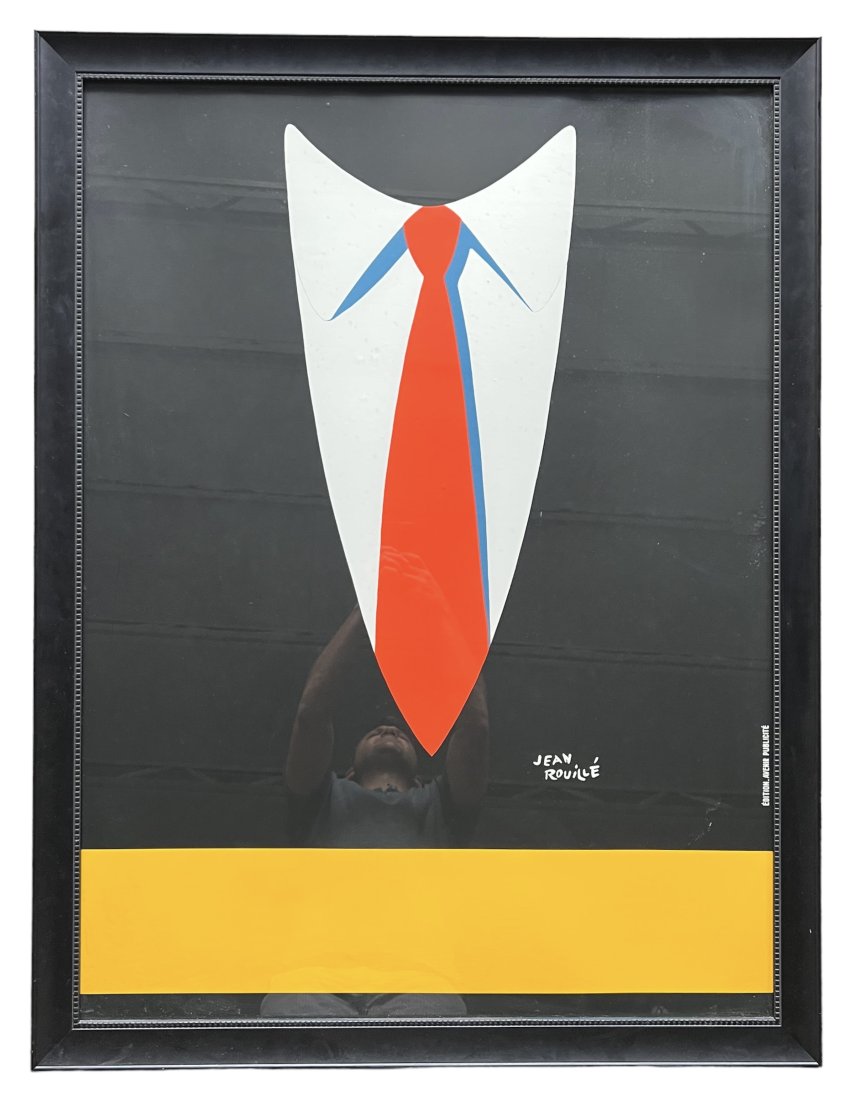 Jean Rouille | La Cravat (1936): Original serigraph poster 46.5 x 35 in (framed)